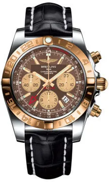 Breitling - Chronomat 44 GMT Steel and Gold on Croco