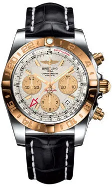 Breitling - Chronomat 44 GMT Steel and Gold on Croco