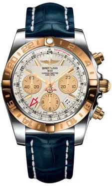 Breitling - Chronomat 44 GMT Steel and Gold on Croco
