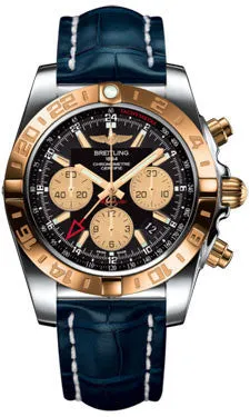 Breitling - Chronomat 44 GMT Steel and Gold on Croco