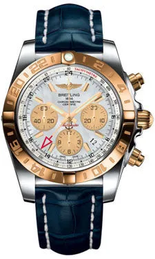 Breitling - Chronomat 44 GMT Steel and Gold on Croco