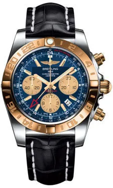 Breitling - Chronomat 44 GMT Steel and Gold on Croco