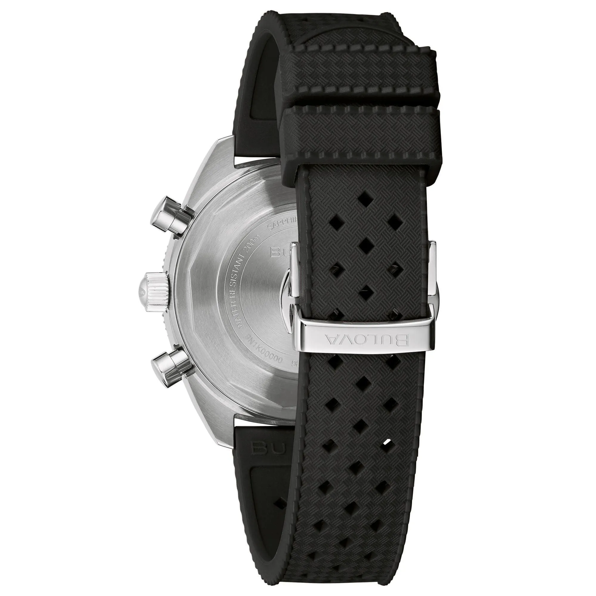 Bulova Archive Series Chronograph A Surfboard Black Silicone Strap Watch 98A252