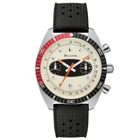 Bulova Archive Series Chronograph A Surfboard Black Silicone Strap Watch 98A252