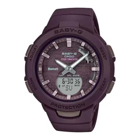 Casio Baby-G G-Squad Bluetooth¶ô¶÷ Brown Resin Band Watch BSAB100AC-5A BSA-B100AC-5A