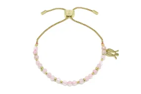 Cherished Rose Quartz Gold Bracelet