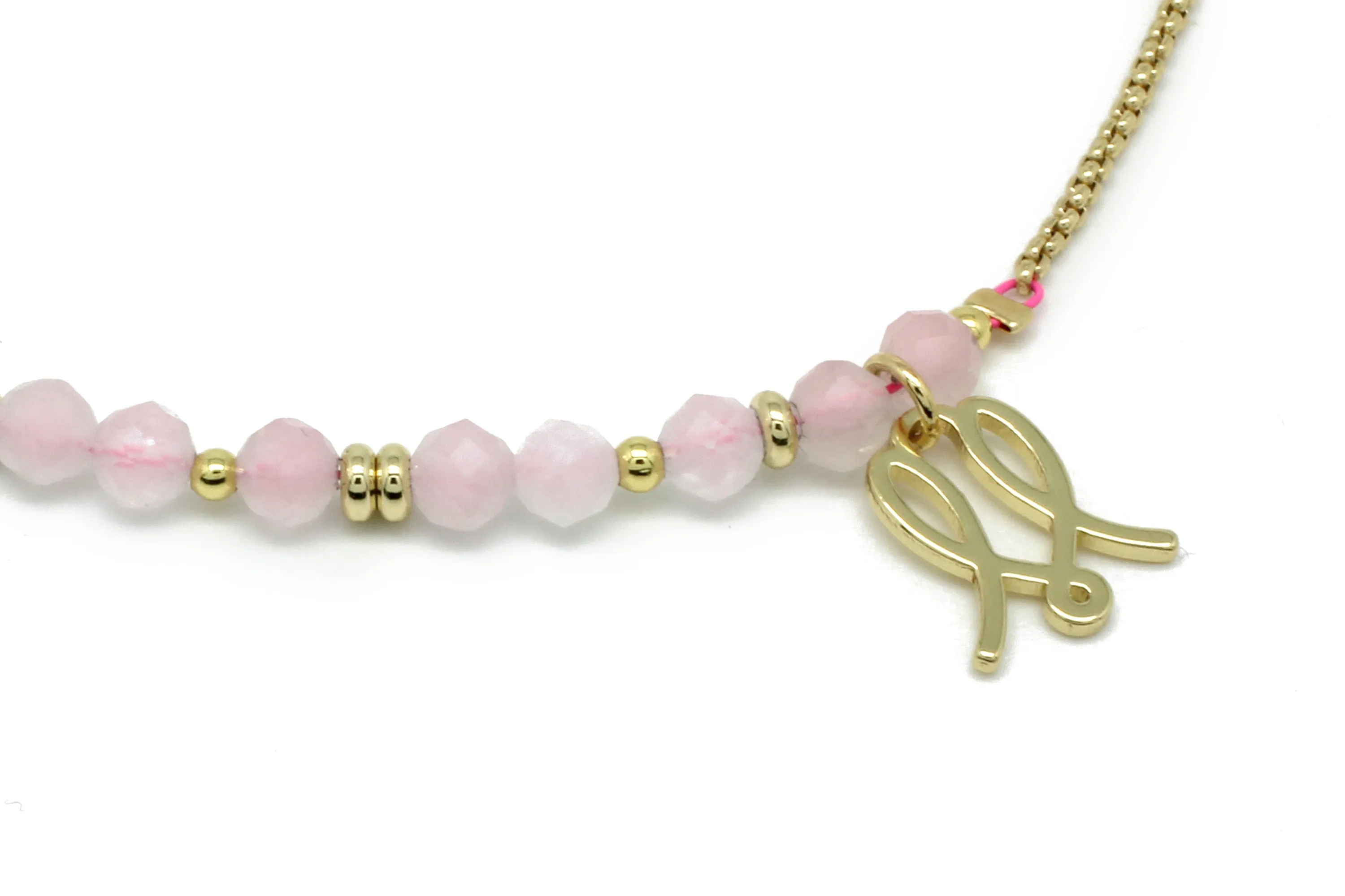 Cherished Rose Quartz Gold Bracelet