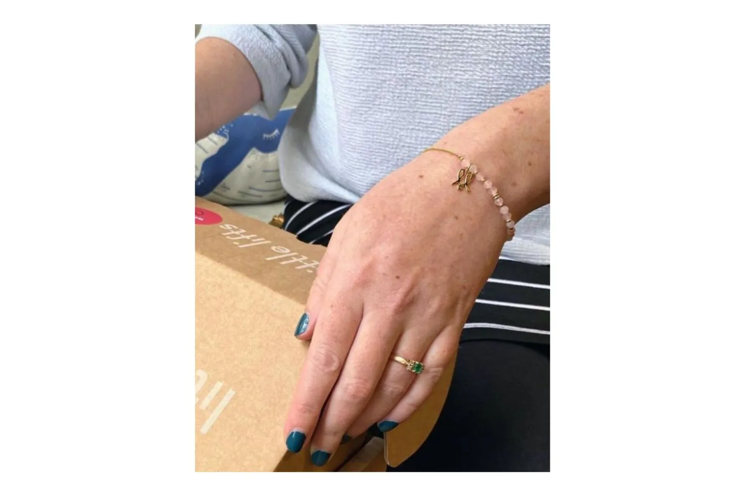 Cherished Rose Quartz Gold Bracelet