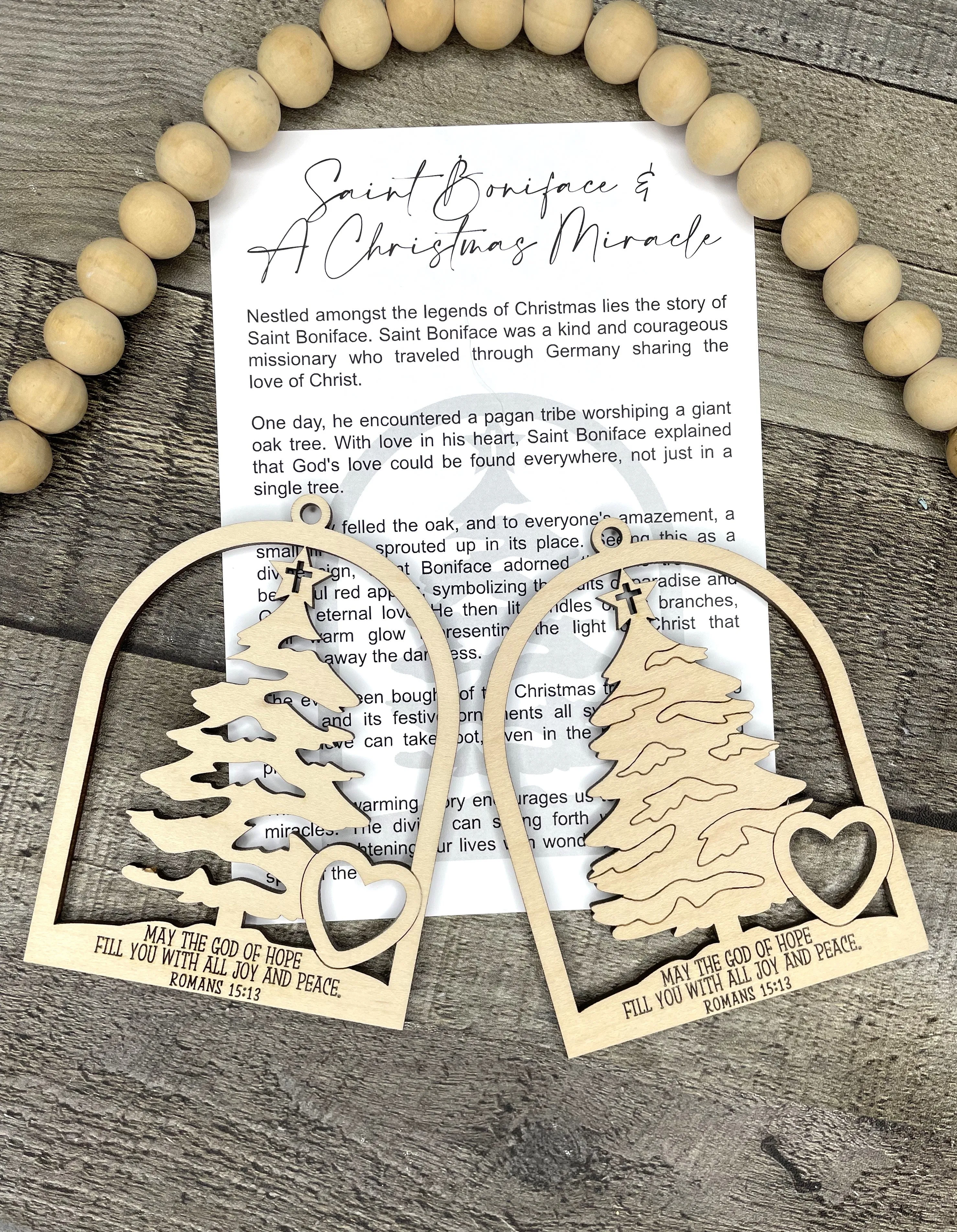 Christmas Tree Ornament - Story of Saint Boniface and A Christmas Miracle