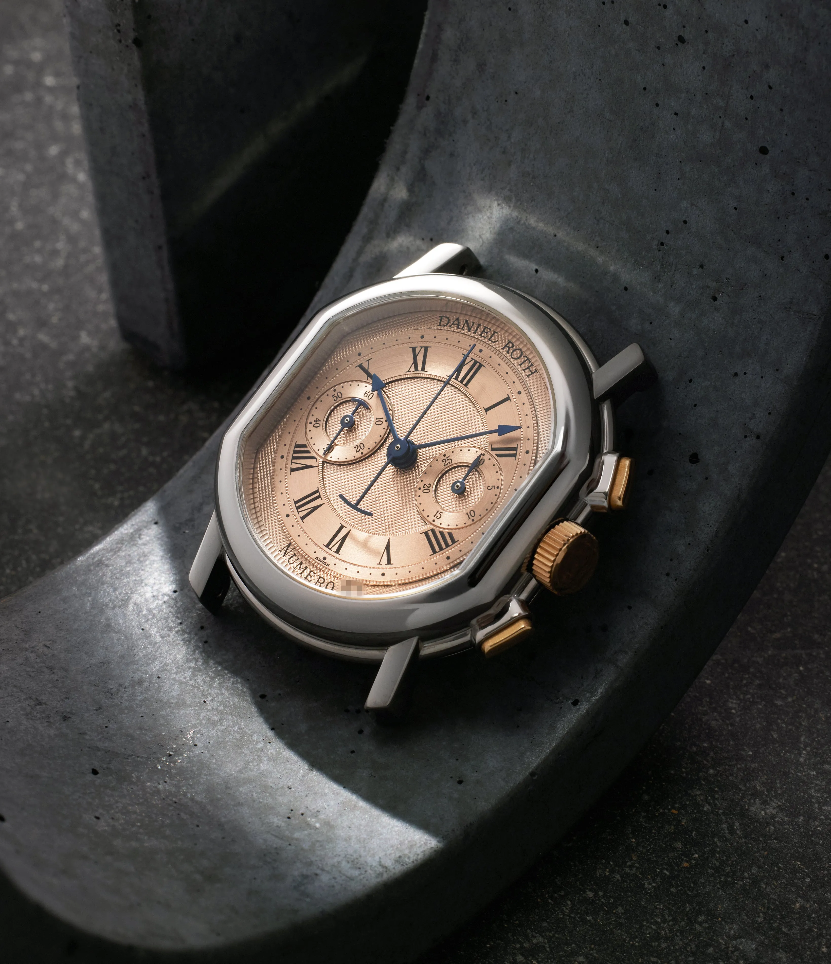 Chronograph | C147 Salmon Dial | White & Rose Gold