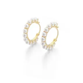 Circle Pearl Earrings