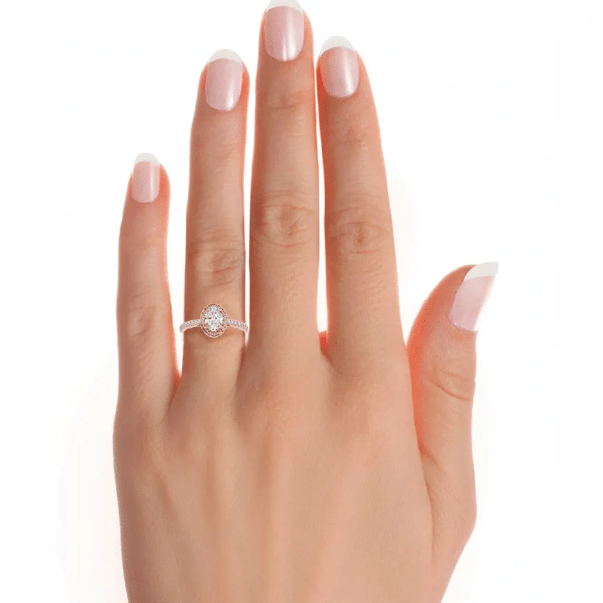 Classic Oval Halo Engagement Ring Setting