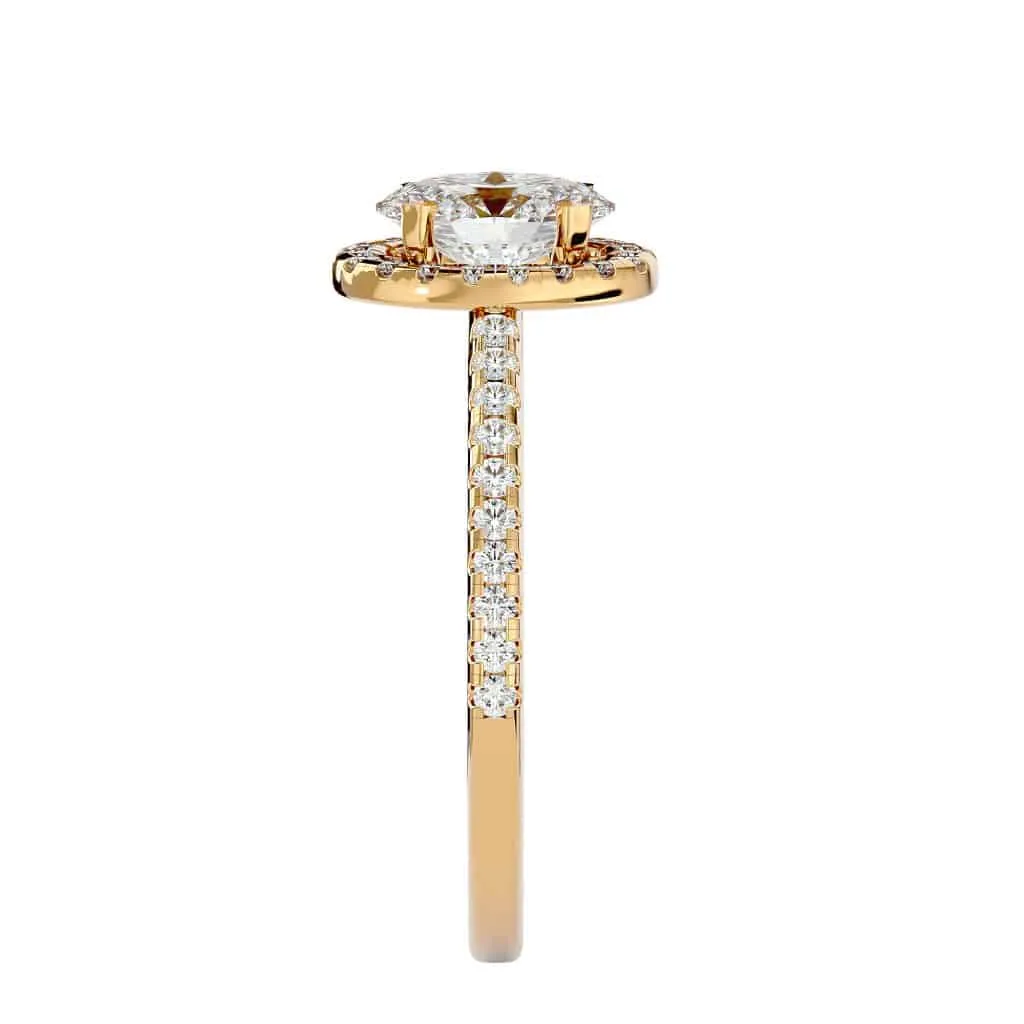 Classic Oval Halo Engagement Ring Setting