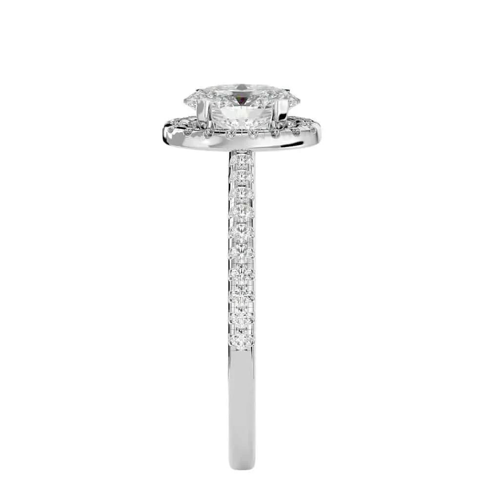 Classic Oval Halo Engagement Ring Setting
