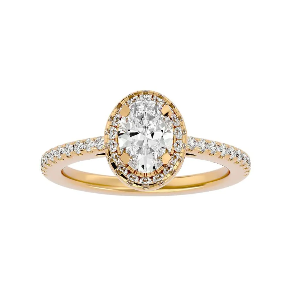Classic Oval Halo Engagement Ring Setting