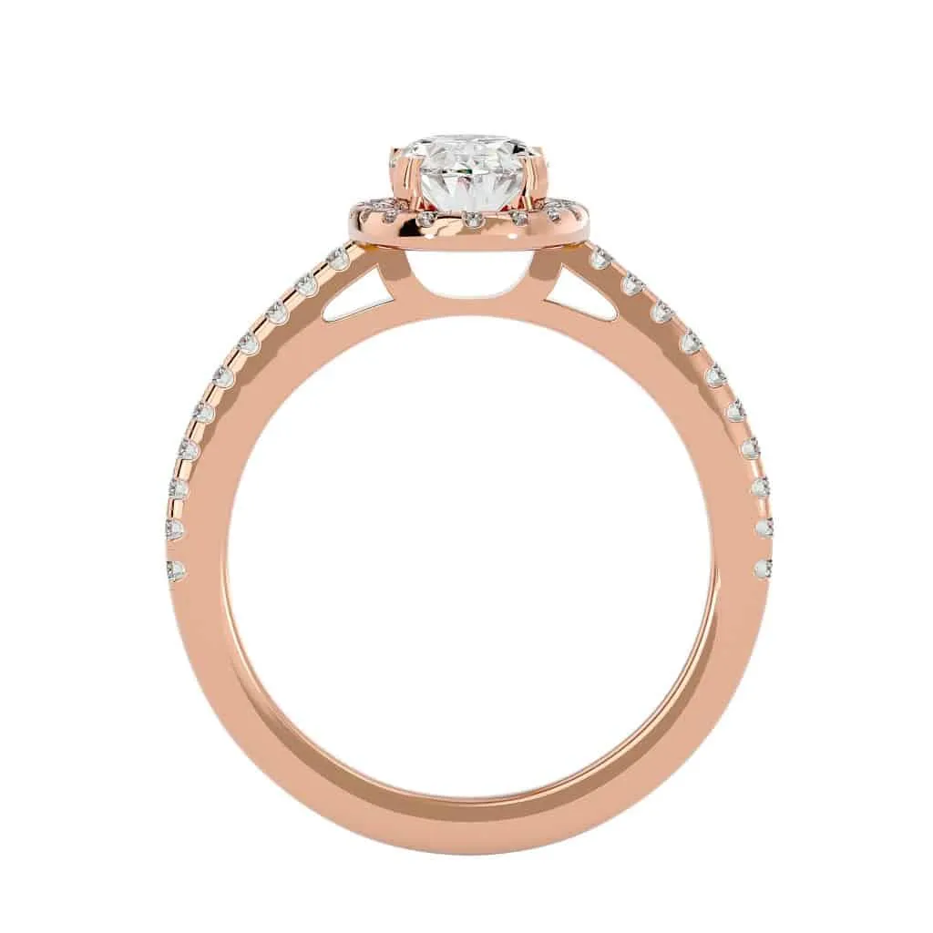 Classic Oval Halo Engagement Ring Setting