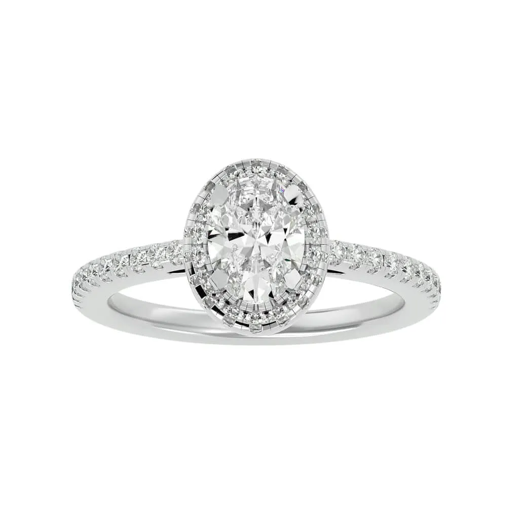 Classic Oval Halo Engagement Ring Setting