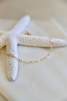 CN1562G Gold Necklace-Heart Chain