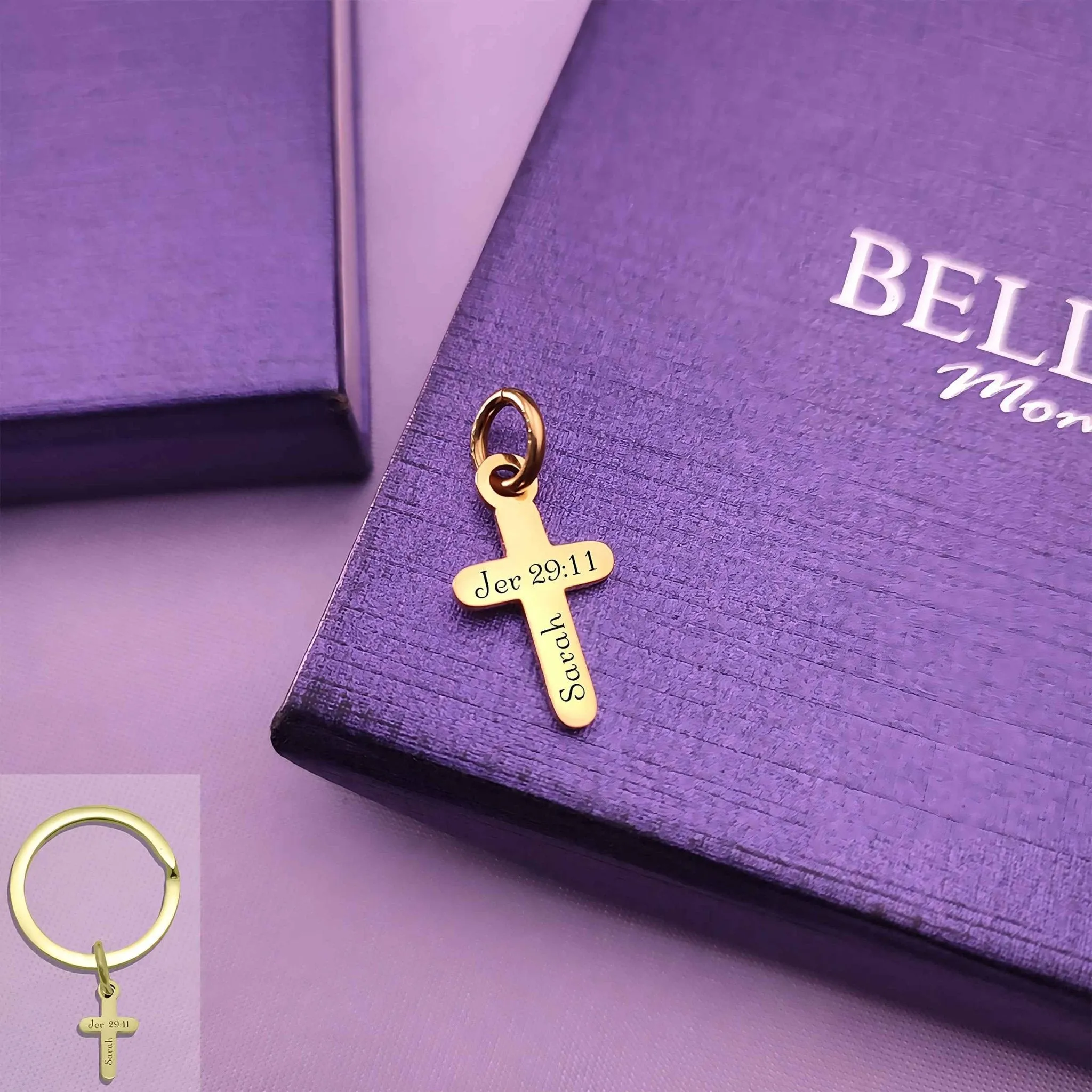 Cross Charm for Keyring