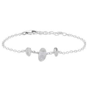 Crystal Quartz Beaded Chain Bracelet