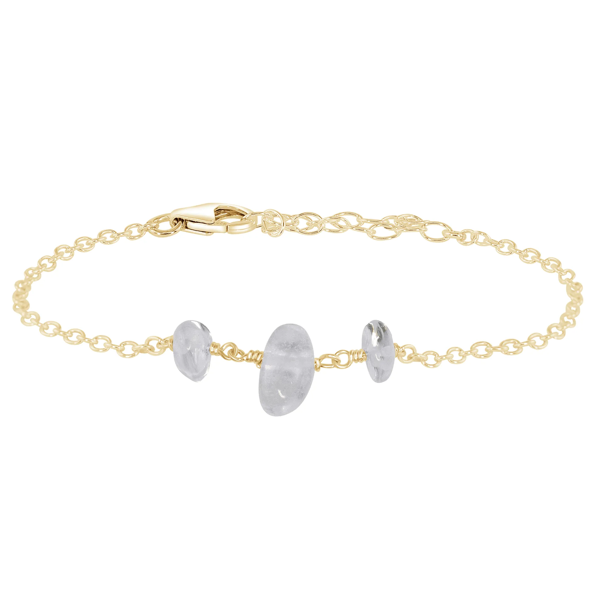 Crystal Quartz Beaded Chain Bracelet