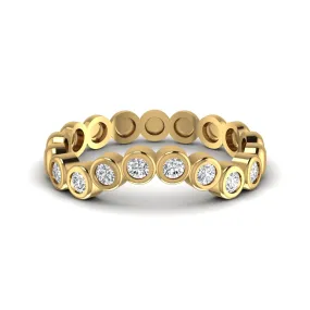Curved Eternity Lab Diamond Ring