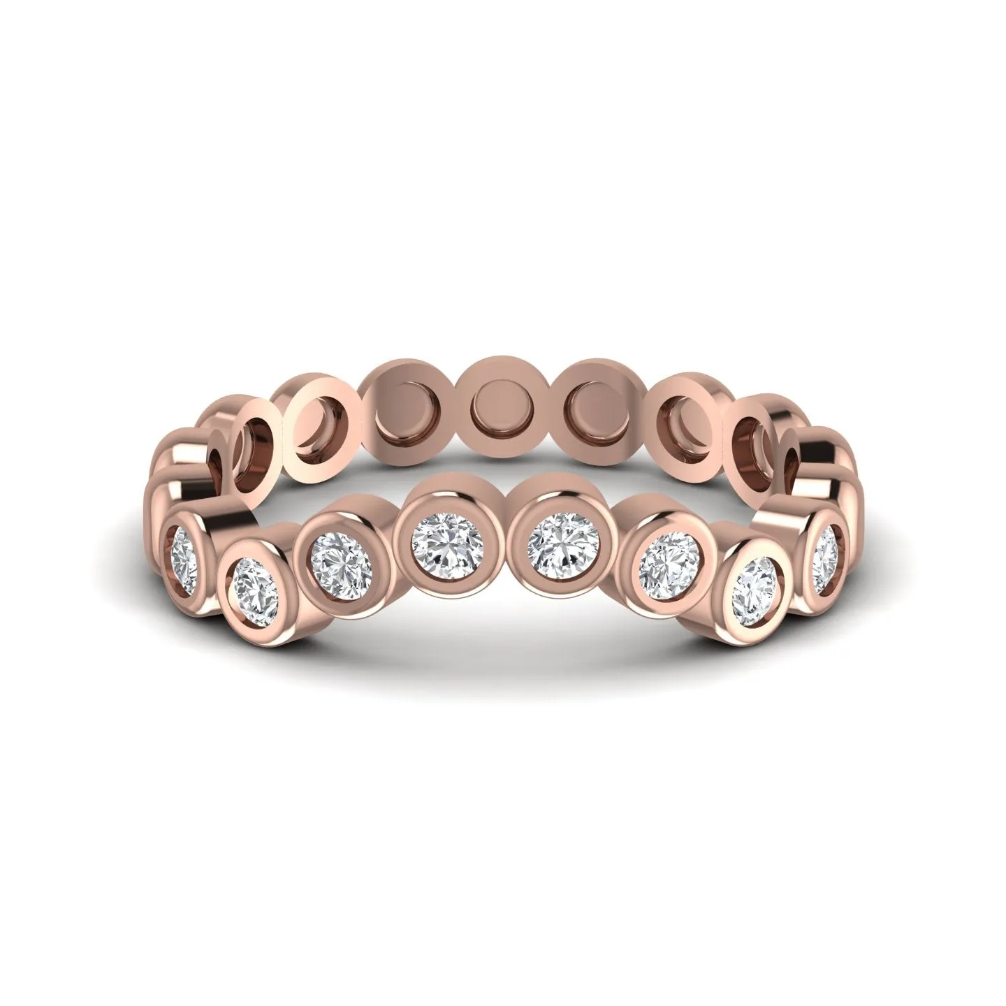 Curved Eternity Lab Diamond Ring