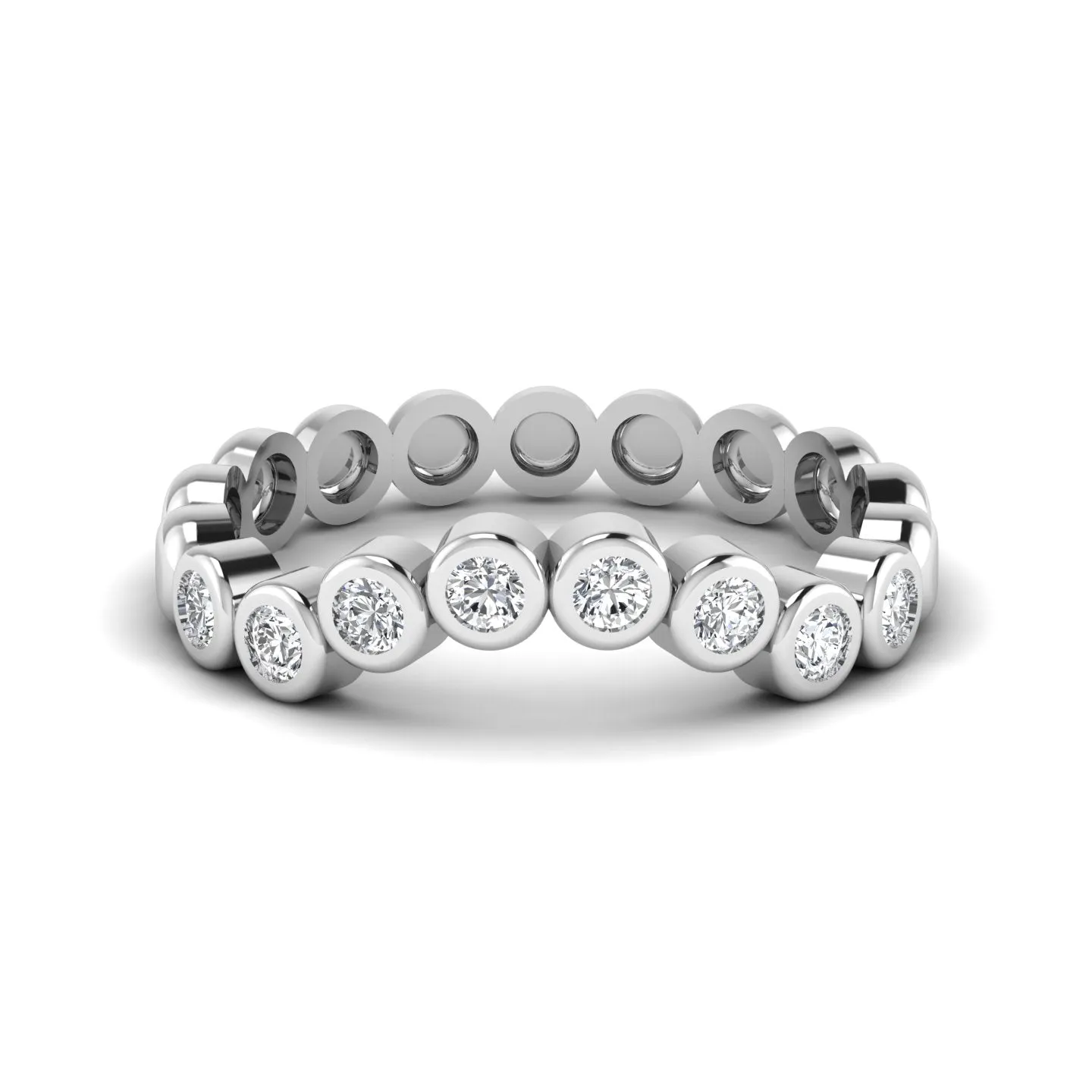 Curved Eternity Lab Diamond Ring