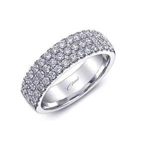 Diamond 3 Row Diamond Wedding Band