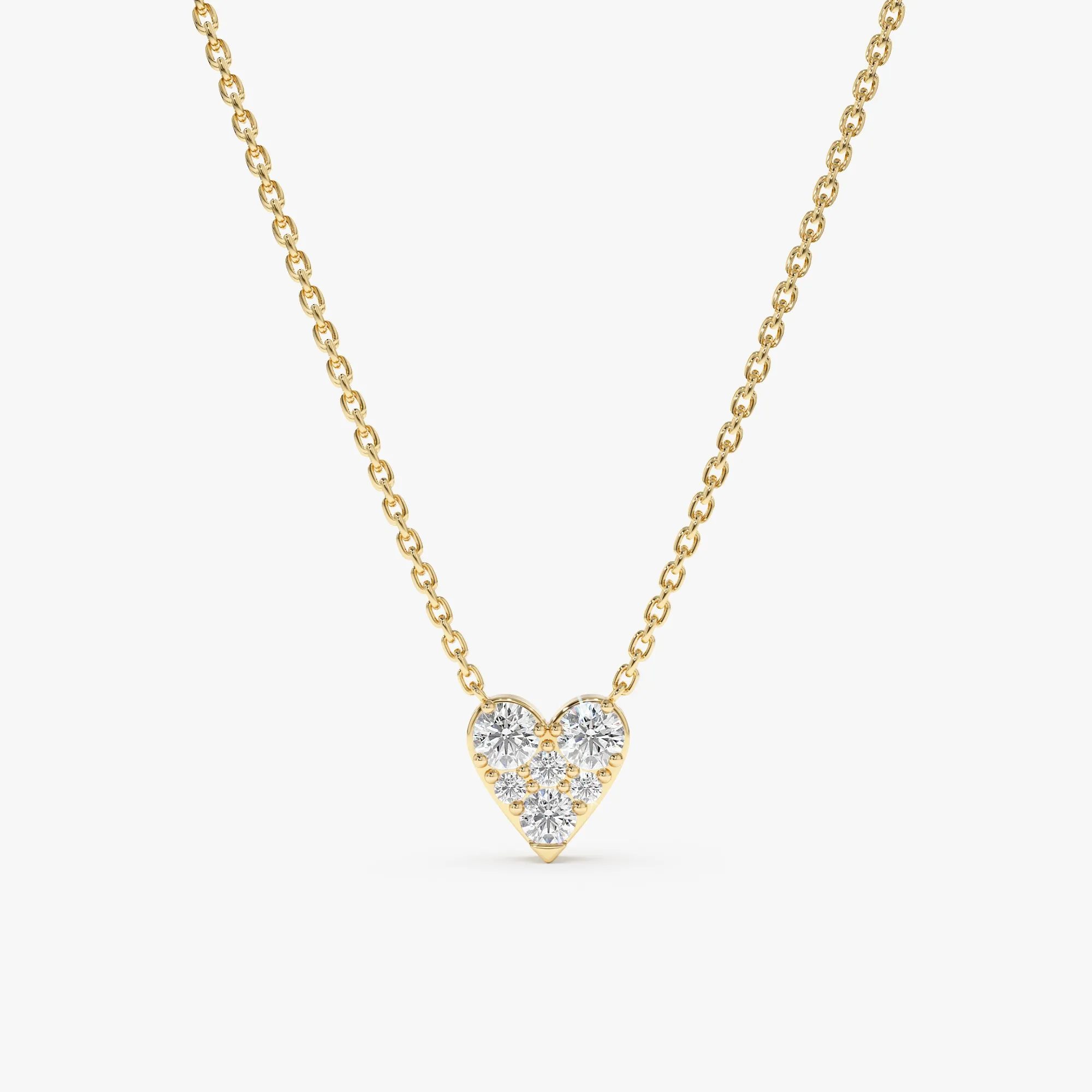Diamond Inlay Heart Necklace, Riley