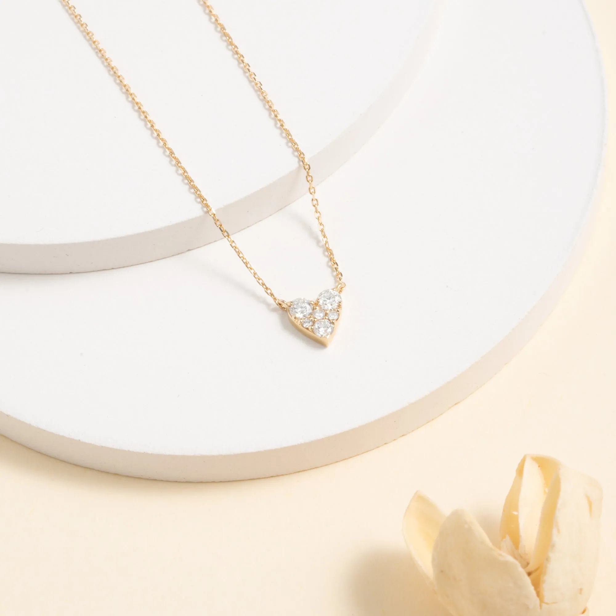 Diamond Inlay Heart Necklace, Riley