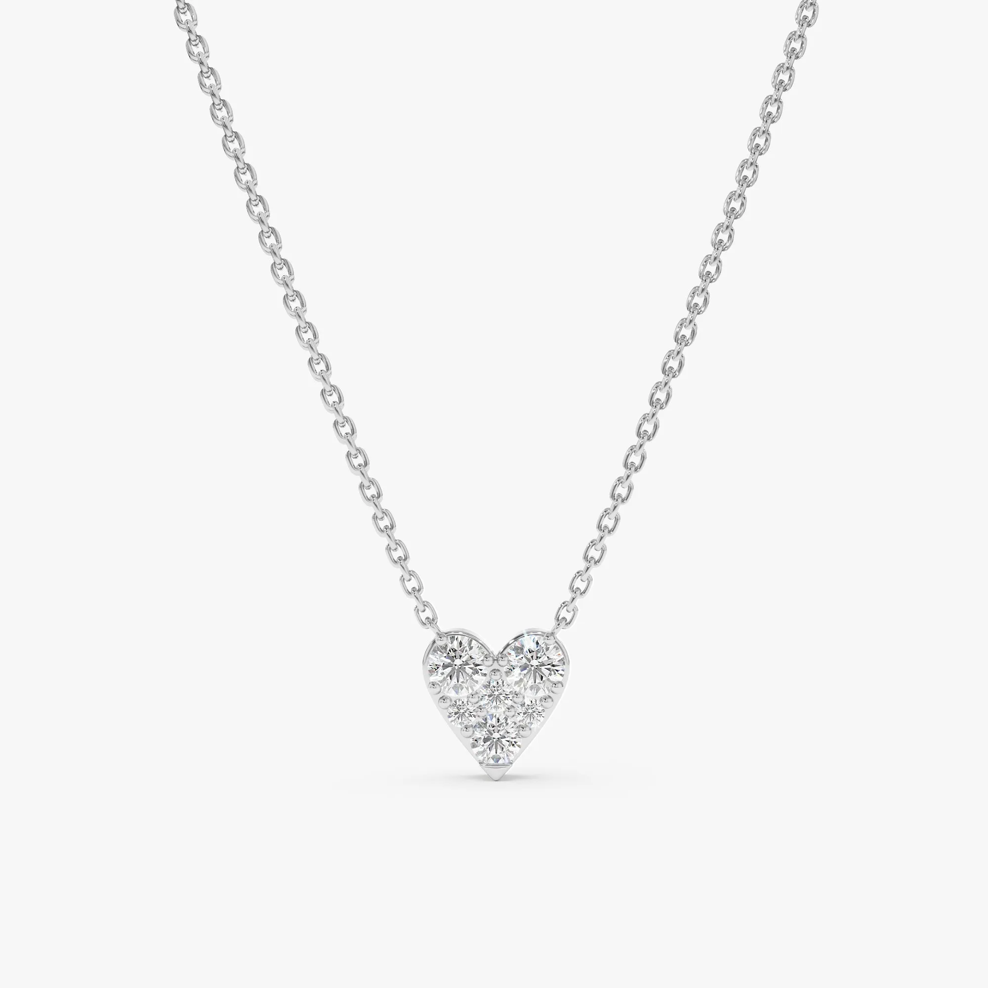 Diamond Inlay Heart Necklace, Riley