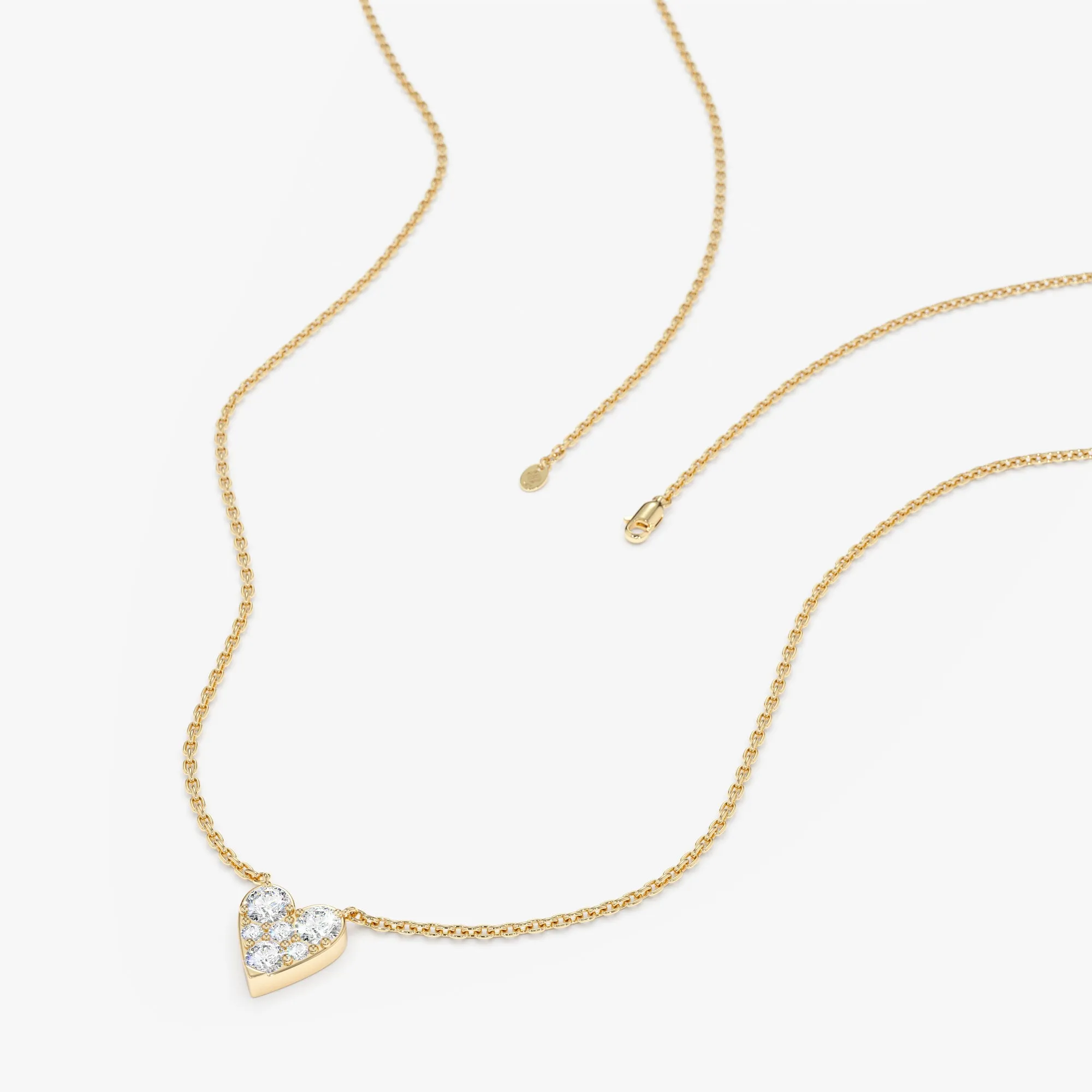 Diamond Inlay Heart Necklace, Riley