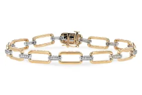 Diamond Paperclip Bracelet