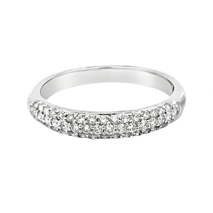 Diamond Ring Mounting with Matching Band, 18Kt
