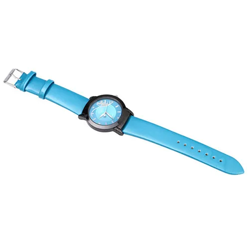 Fashion Women Lady Faux Leather Butterfly Rhinestone Dial Dress Wrist Watch