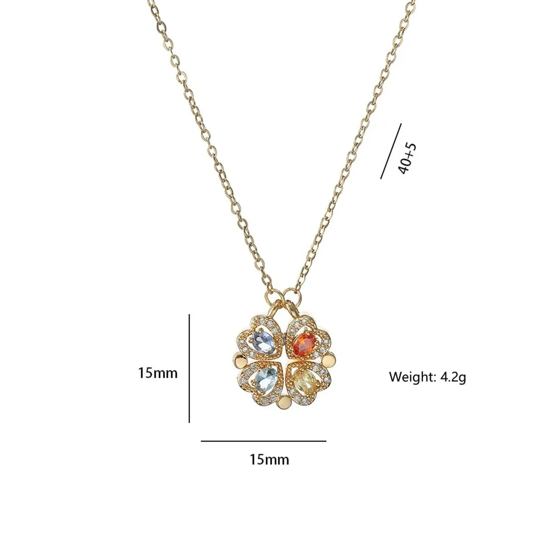 Four-Leaf Clover Heart Necklace (33 Styles)