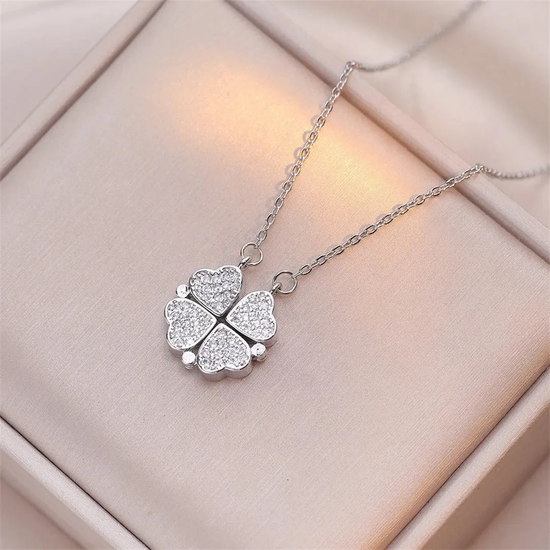 Four-Leaf Clover Heart Necklace (33 Styles)