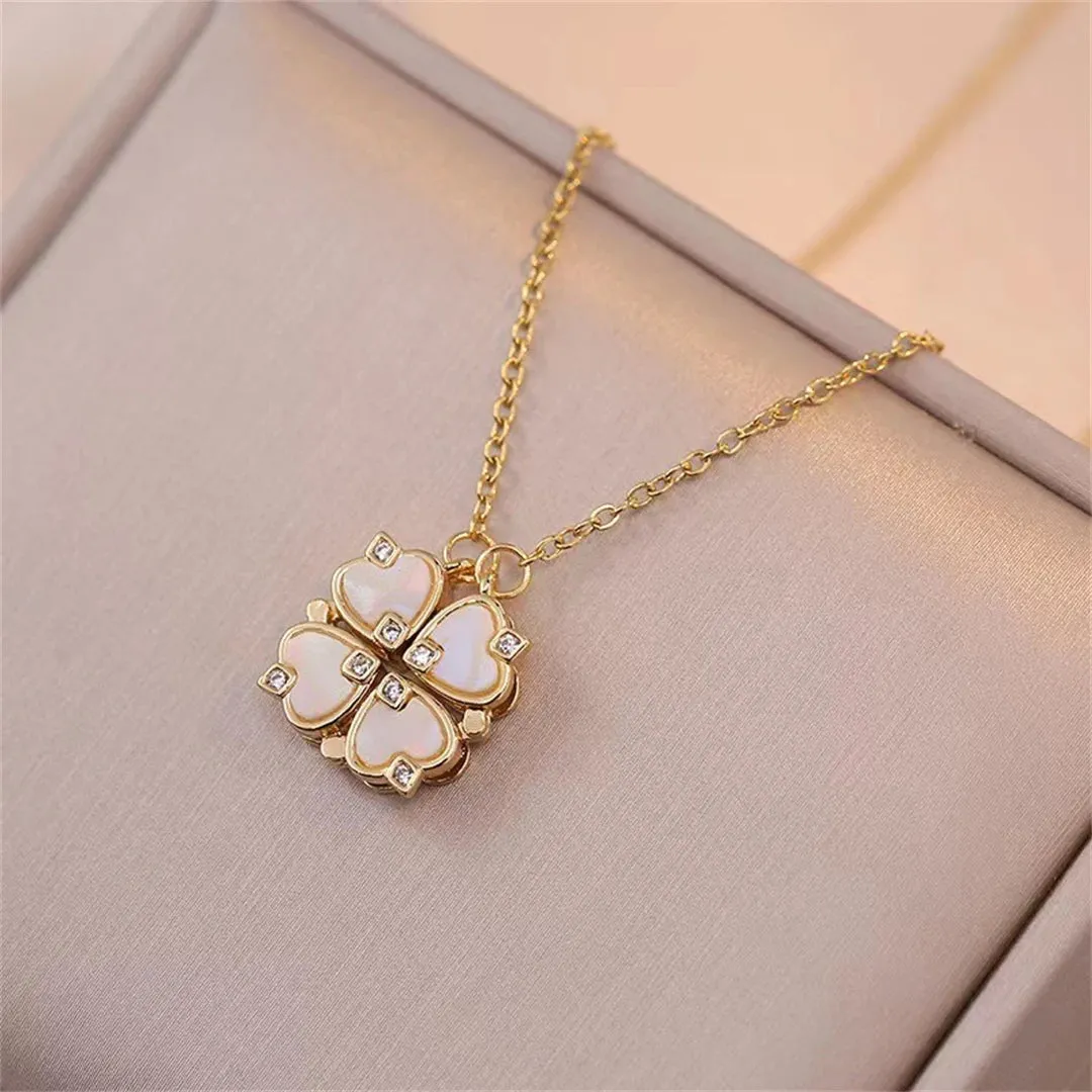 Four-Leaf Clover Heart Necklace (33 Styles)