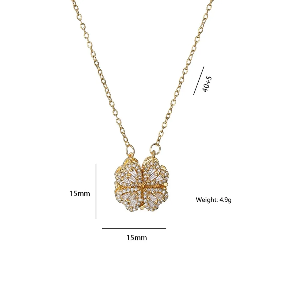 Four-Leaf Clover Heart Necklace (33 Styles)