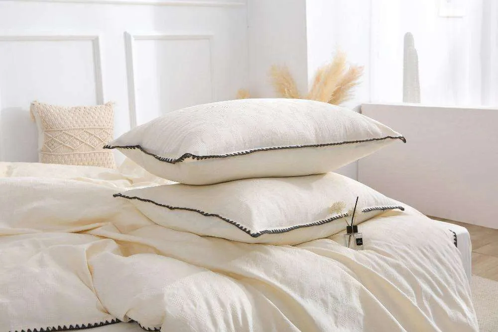 French Vintage Cream White Duvet Cover Set - Timeless Elegance