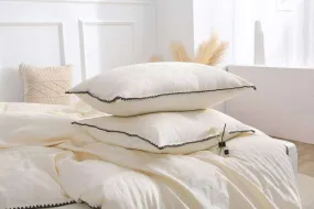 French Vintage Cream White Duvet Cover Set - Timeless Elegance