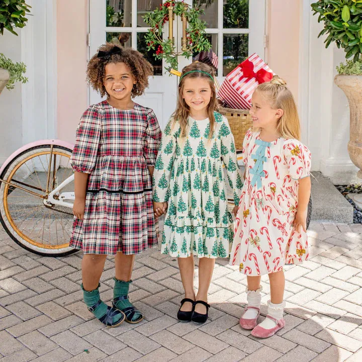 Girls Maribelle Dress - Holly Tartan
