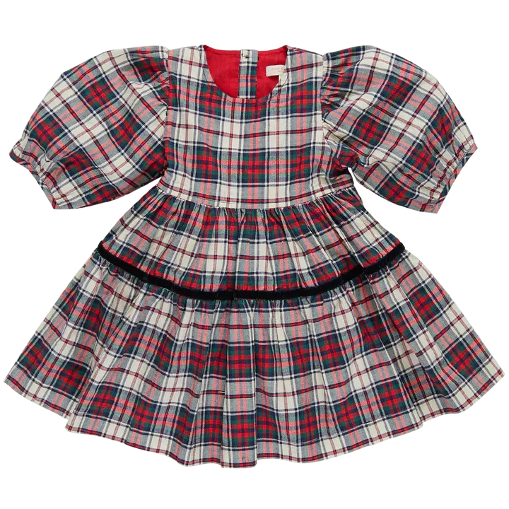 Girls Maribelle Dress - Holly Tartan