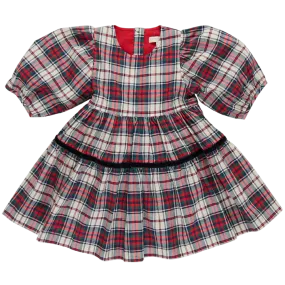 Girls Maribelle Dress - Holly Tartan
