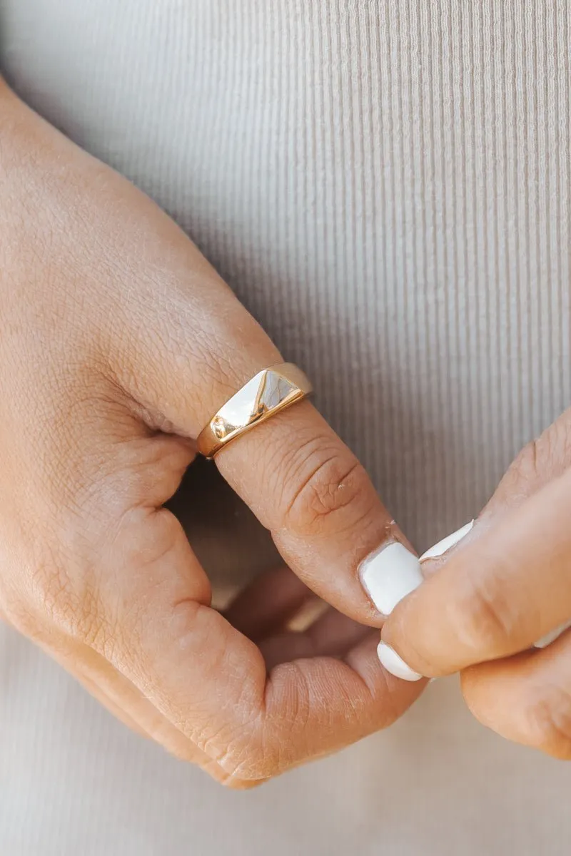 Gold Minimalist Open Band Ring