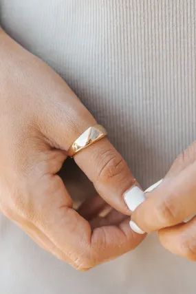 Gold Minimalist Open Band Ring