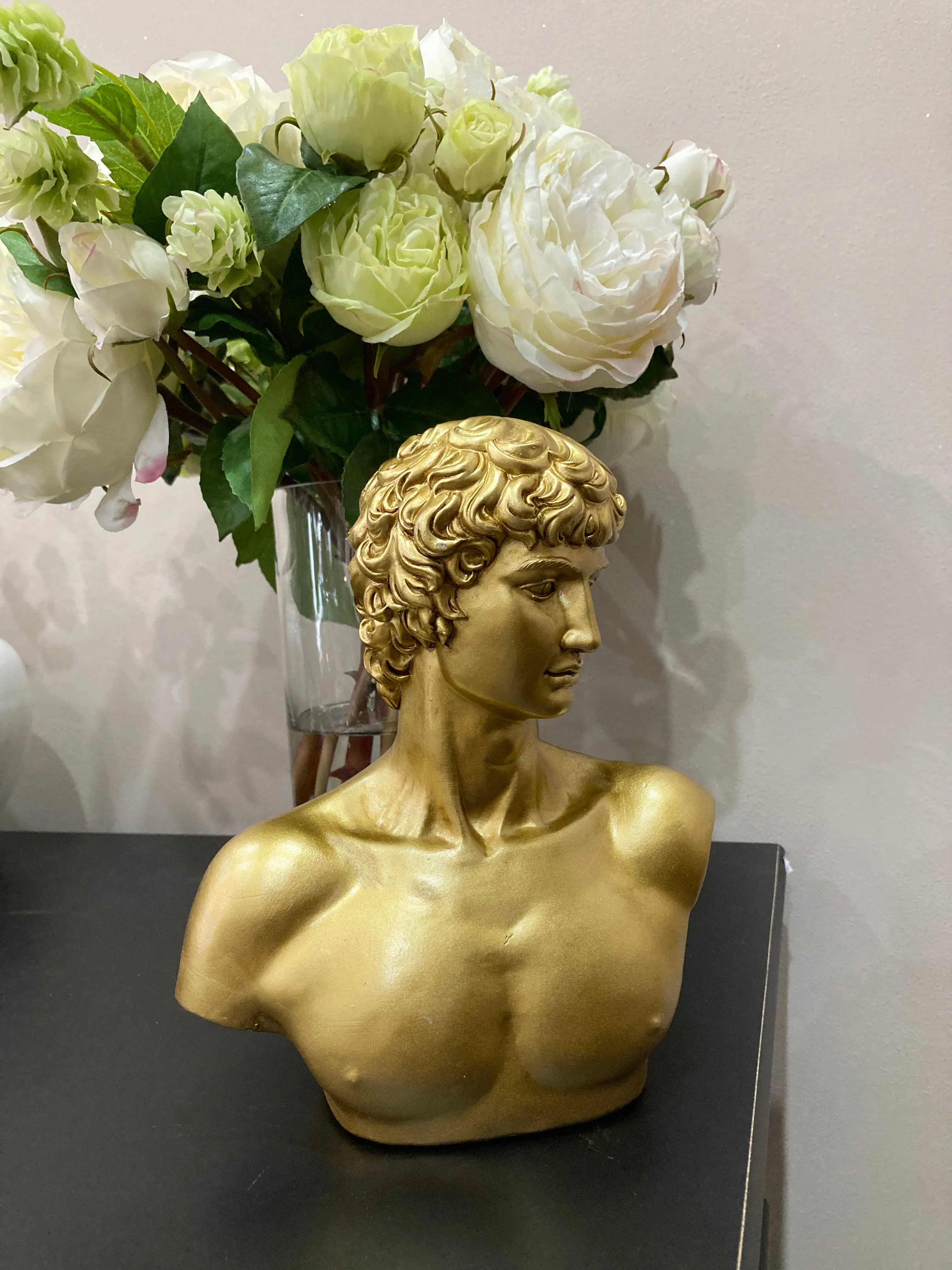 Golden Male Bust Ornament