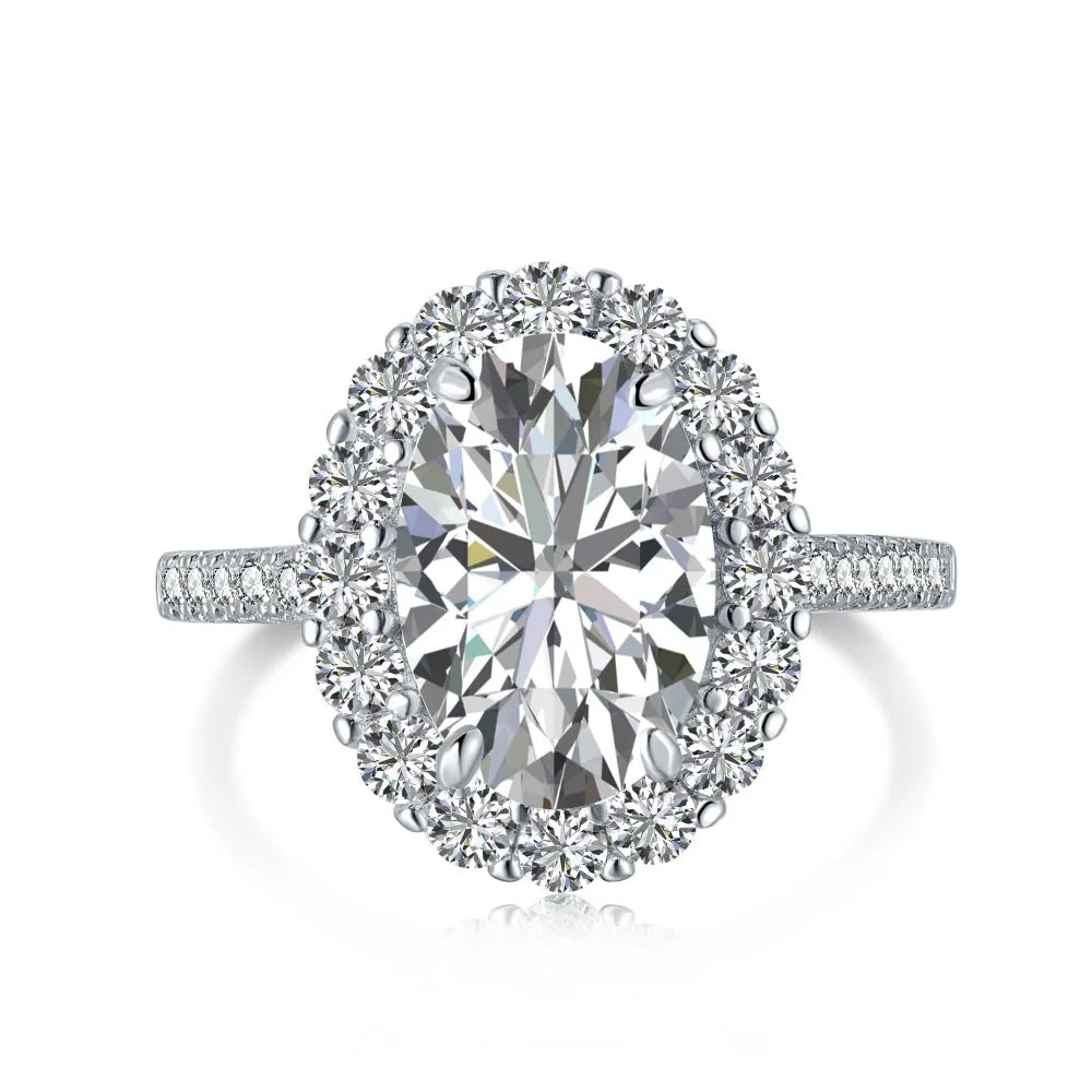 Halo Oval Engagement Ring