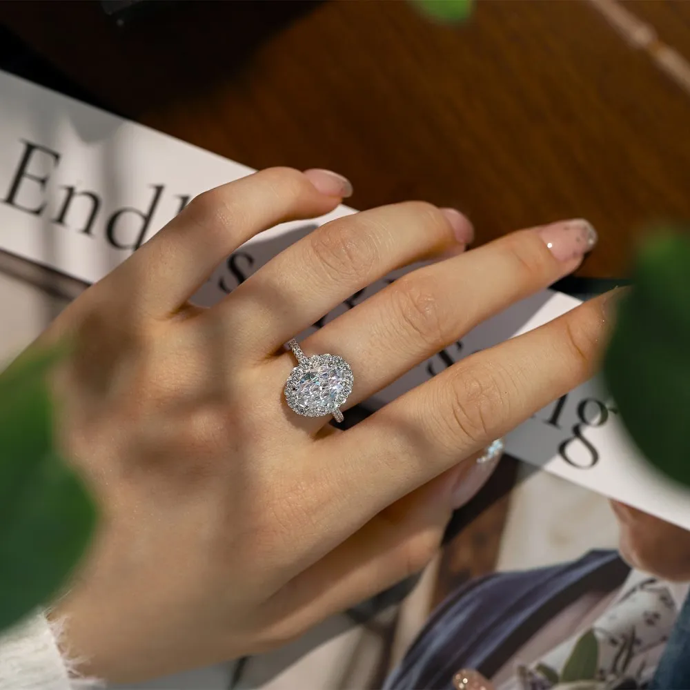 Halo Oval Engagement Ring